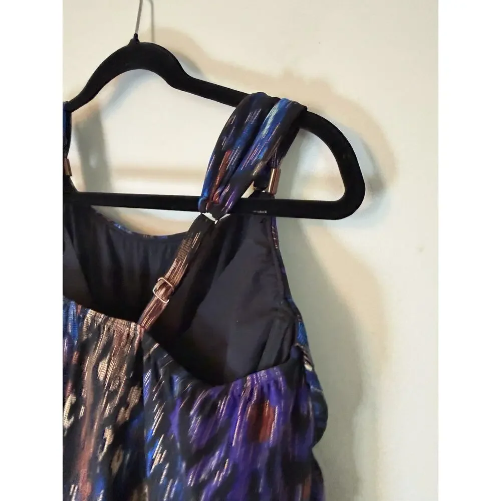 Miraclesuit Dazzle Tankini Top With Underwire in Tapiz Sz 10 NWT $146